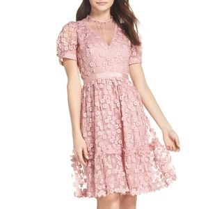 French connection caballo pink  lace dress